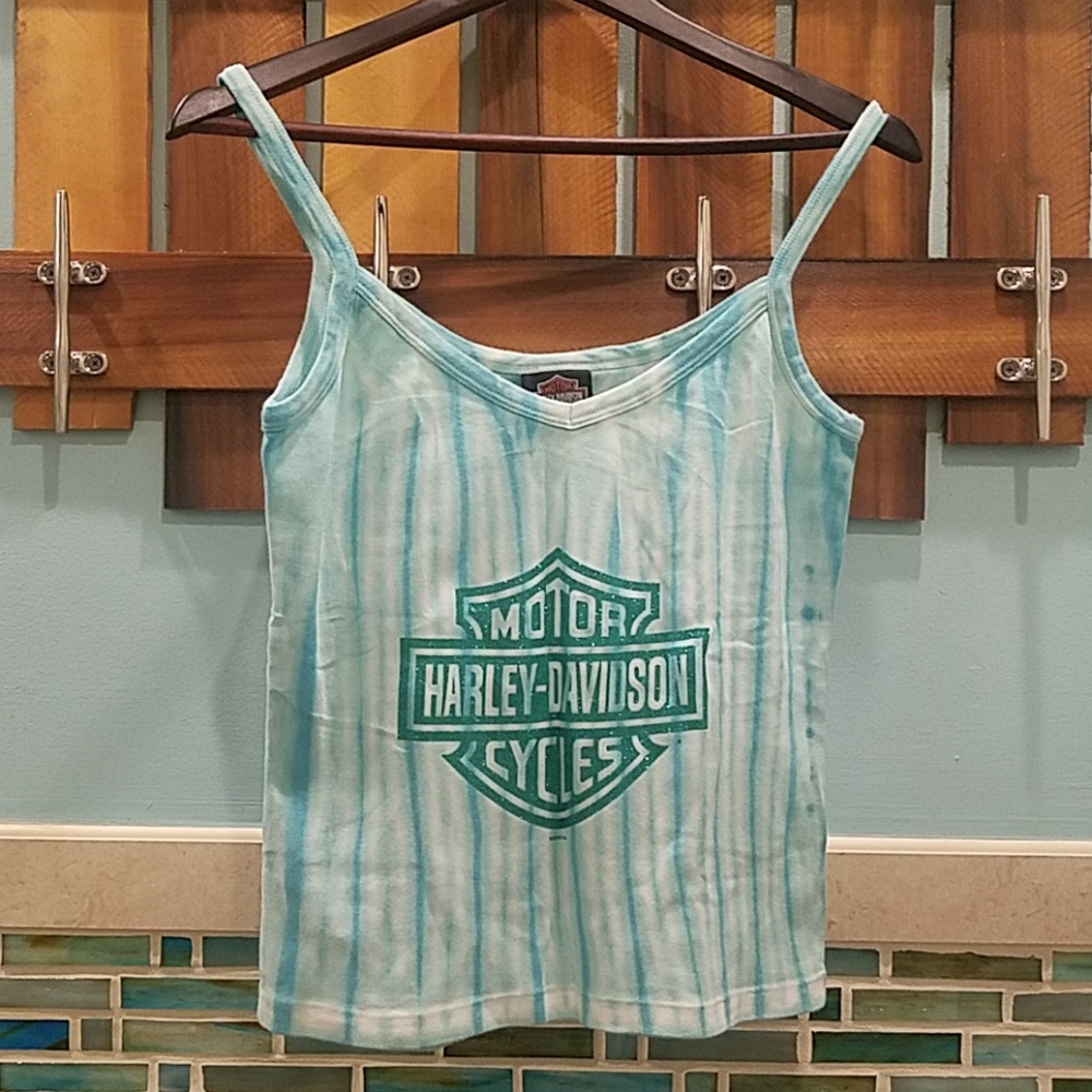 NWT Harley Davidson Tank Top Glitter Tie Dye